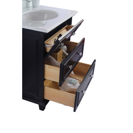 Laviva Luna, 30, Espresso Cabinet & Black Wood Counter 313DVN-30E-BW